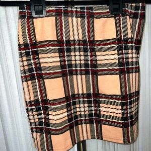 Plaid skirt set brown and white skirts (new never used)